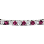 Load image into Gallery viewer, Diamond-Tennis-Bracelet-For-Women-3-Ctw-With-Pink-Sapphire-In-White-Gold-FDBRC8635ROGSADRPIANGLE5-3.00_20CT-NL-WG
