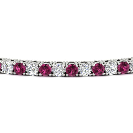 Diamond-Tennis-Bracelet-For-Women-3-Ctw-With-Pink-Sapphire-In-White-Gold-FDBRC8635ROGSADRPIANGLE5-3.00_20CT-NL-WG