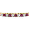 Load image into Gallery viewer, Diamond-Tennis-Bracelet-For-Women-3-Ctw-With-Pink-Sapphire-With-Pink-Sapphire-In-Yellow-Gold-FDBRC8635ROGSADRPIANGLE5-3.00_20CT-NL-YG