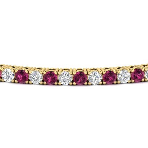 Diamond-Tennis-Bracelet-For-Women-3-Ctw-With-Pink-Sapphire-With-Pink-Sapphire-In-Yellow-Gold-FDBRC8635ROGSADRPIANGLE5-3.00_20CT-NL-YG