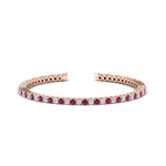 Load image into Gallery viewer, Diamond-Tennis-Bracelet-For-Women-3-Ctw-With-Pink-sapphire-With-Pink-sapphire-In-Rose-Gold-FDBRC8635ROGSADRPI-3.00_20CT-NL-RG
