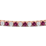 Load image into Gallery viewer, Diamond-Tennis-Bracelet-For-Women-3-Ctw-With-Pink-sapphire-With-Pink-sapphire-In-Rose-Gold-FDBRC8635ROGSADRPIANGLE5-3.00_20CT-NL-RG
