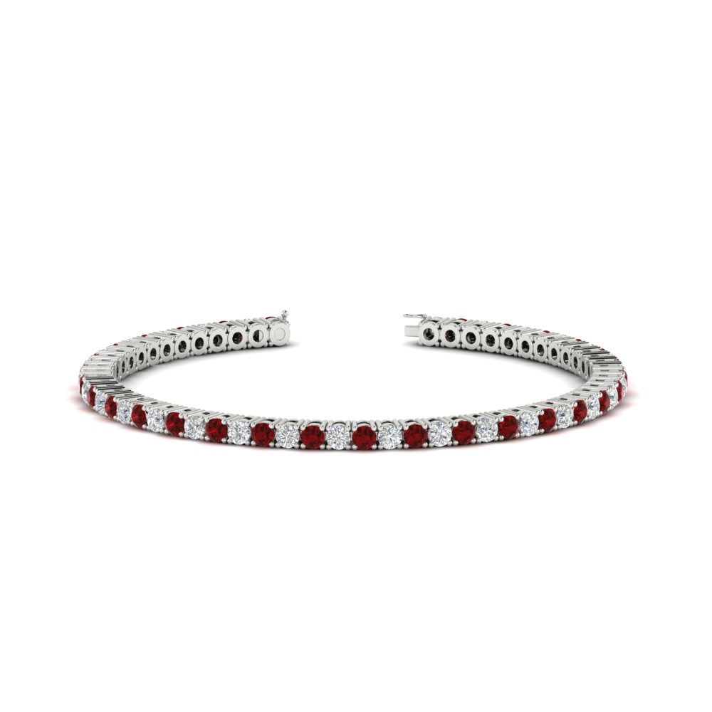 Diamond-Tennis-Bracelet-For-Women-3-Ctw-With-Red-Ruby-In-White-Gold-FDBRC8635ROGRUDR-3.00_20CT-NL-WG