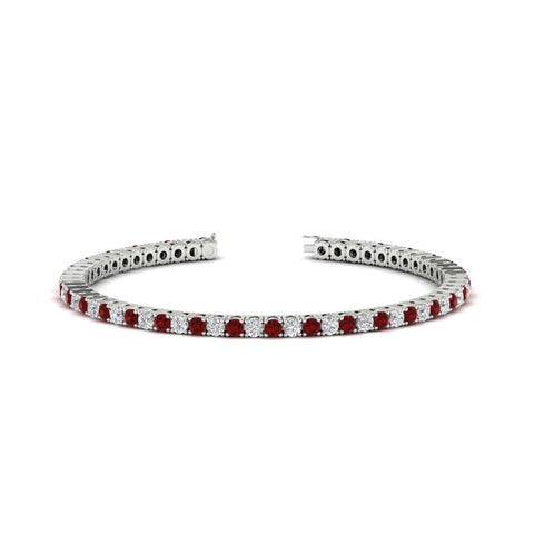 Diamond-Tennis-Bracelet-For-Women-3-Ctw-With-Red-Ruby-In-White-Gold-FDBRC8635ROGRUDR-3.00_20CT-NL-WG
