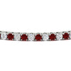 Load image into Gallery viewer, Diamond-Tennis-Bracelet-For-Women-3-Ctw-With-Red-Ruby-In-White-Gold-FDBRC8635ROGRUDRANGLE5-3.00_20CT-NL-WG