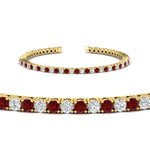 Load image into Gallery viewer, Diamond-Tennis-Bracelet-For-Women-3-Ctw-With-Red-Ruby-With-Red-Ruby-In-Yellow-Gold-FDBRC8635ROGRUDRANGLE2-3.00_20CT-NL-YG
