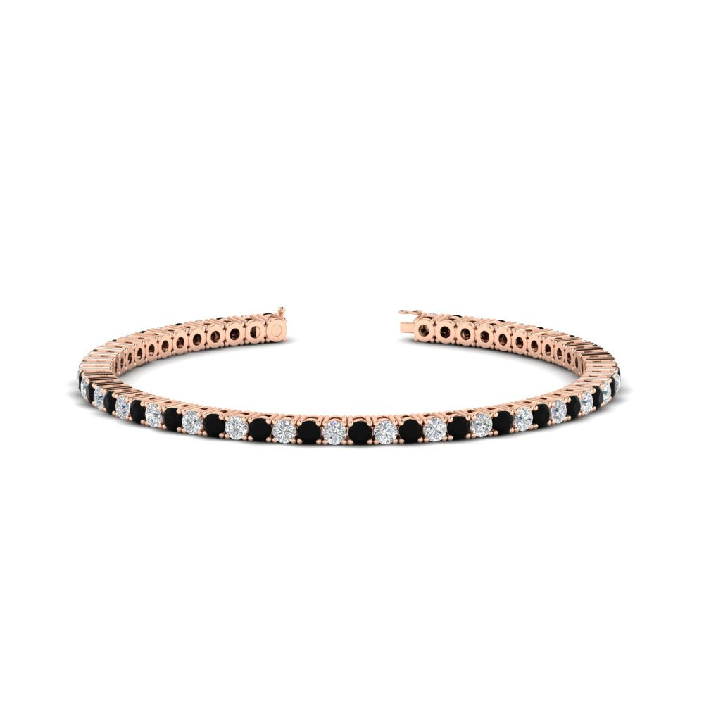 Diamond-Tennis-Bracelet-For-Women-3-Ctw-With-black-Diamond-In-Rose-Gold-FDBRC8635ROGBLACK-3.00_20CT-NL-RG