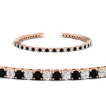 Load image into Gallery viewer, Diamond-Tennis-Bracelet-For-Women-3-Ctw-With-black-Diamond-In-Rose-Gold-FDBRC8635ROGBLACKANGLE2-3.00_20CT-NL-RG
