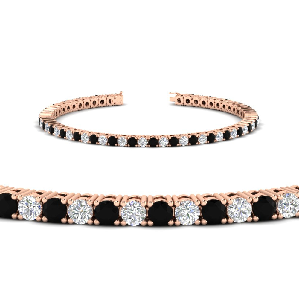 Diamond-Tennis-Bracelet-For-Women-3-Ctw-With-black-Diamond-In-Rose-Gold-FDBRC8635ROGBLACKANGLE2-3.00_20CT-NL-RG