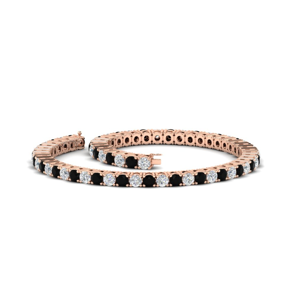Diamond-Tennis-Bracelet-For-Women-3-Ctw-With-black-Diamond-In-Rose-Gold-FDBRC8635ROGBLACKANGLE4-3.00_20CT-NL-RG