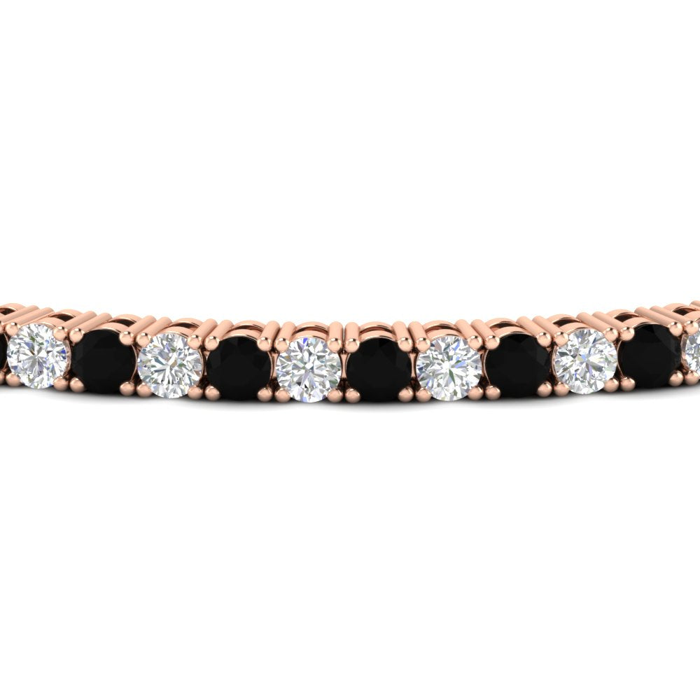 Diamond-Tennis-Bracelet-For-Women-3-Ctw-With-black-Diamond-In-Rose-Gold-FDBRC8635ROGBLACKANGLE5-3.00_20CT-NL-RG