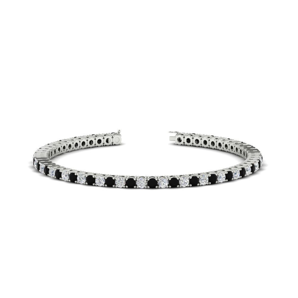 Diamond-Tennis-Bracelet-For-Women-3-Ctw-With-black-Diamond-In-White-Gold-FDBRC8635ROBLACK-3.00_20CT-NL-WG