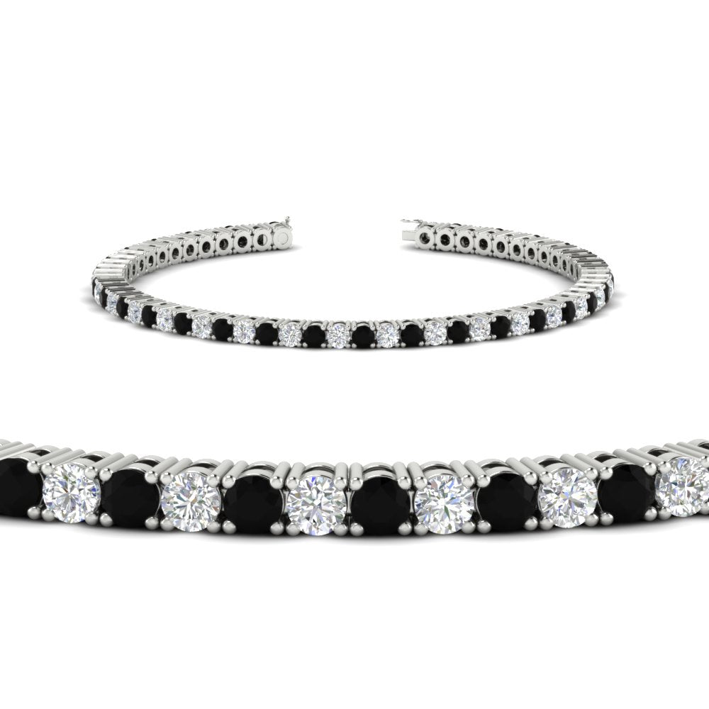 Diamond-Tennis-Bracelet-For-Women-3-Ctw-With-black-Diamond-In-White-Gold-FDBRC8635ROGBLACKANGLE2-3.00_20CT-NL-WG