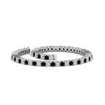 Load image into Gallery viewer, Diamond-Tennis-Bracelet-For-Women-3-Ctw-With-black-Diamond-In-White-Gold-FDBRC8635ROGBLACKANGLE4-3.00_20CT-NL-WG
