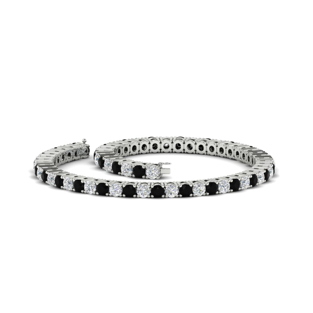 Diamond-Tennis-Bracelet-For-Women-3-Ctw-With-black-Diamond-In-White-Gold-FDBRC8635ROGBLACKANGLE4-3.00_20CT-NL-WG