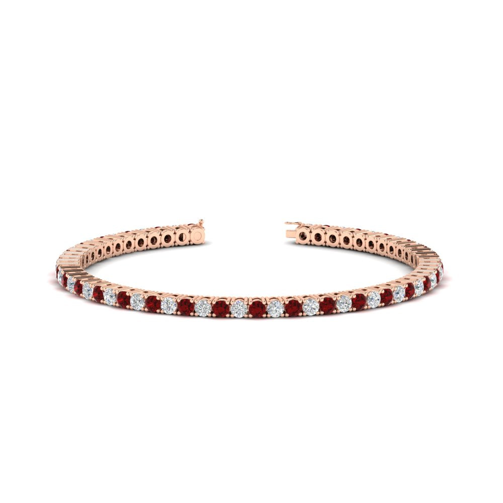 Diamond-Tennis-Bracelet-For-Women-3-ctw-with-Red-Ruby-In-Rose-Gold-FDBRC8635ROGRUDR-3.00_20CT-NL-RG