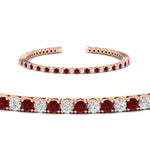 Load image into Gallery viewer, Diamond-Tennis-Bracelet-For-Women-3-ctw-with-Red-Ruby-In-Rose-Gold-FDBRC8635ROGRUDRANGLE2-3.00_20CT-NL-RG
