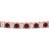 Load image into Gallery viewer, Diamond-Tennis-Bracelet-For-Women-3-ctw-with-Red-Ruby-In-Rose-Gold-FDBRC8635ROGRUDRANGLE5-3.00_20CT-NL-RG