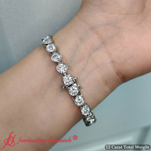Diamond-bezel-set-tennis-bracelet-12-carat-in-14k-white-gold-fdbrc10572ro-6