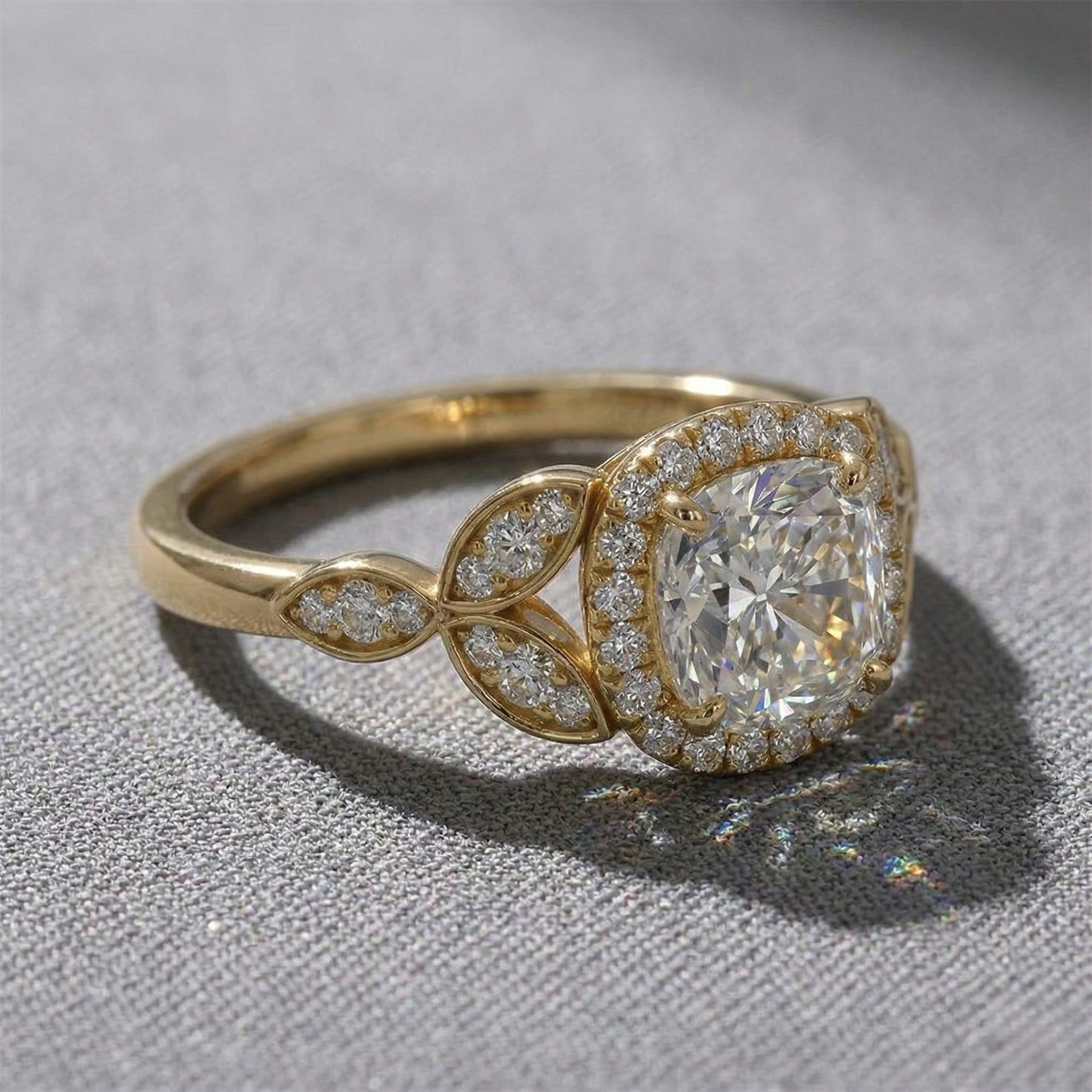 6. Cushion Cut Engagement Rings