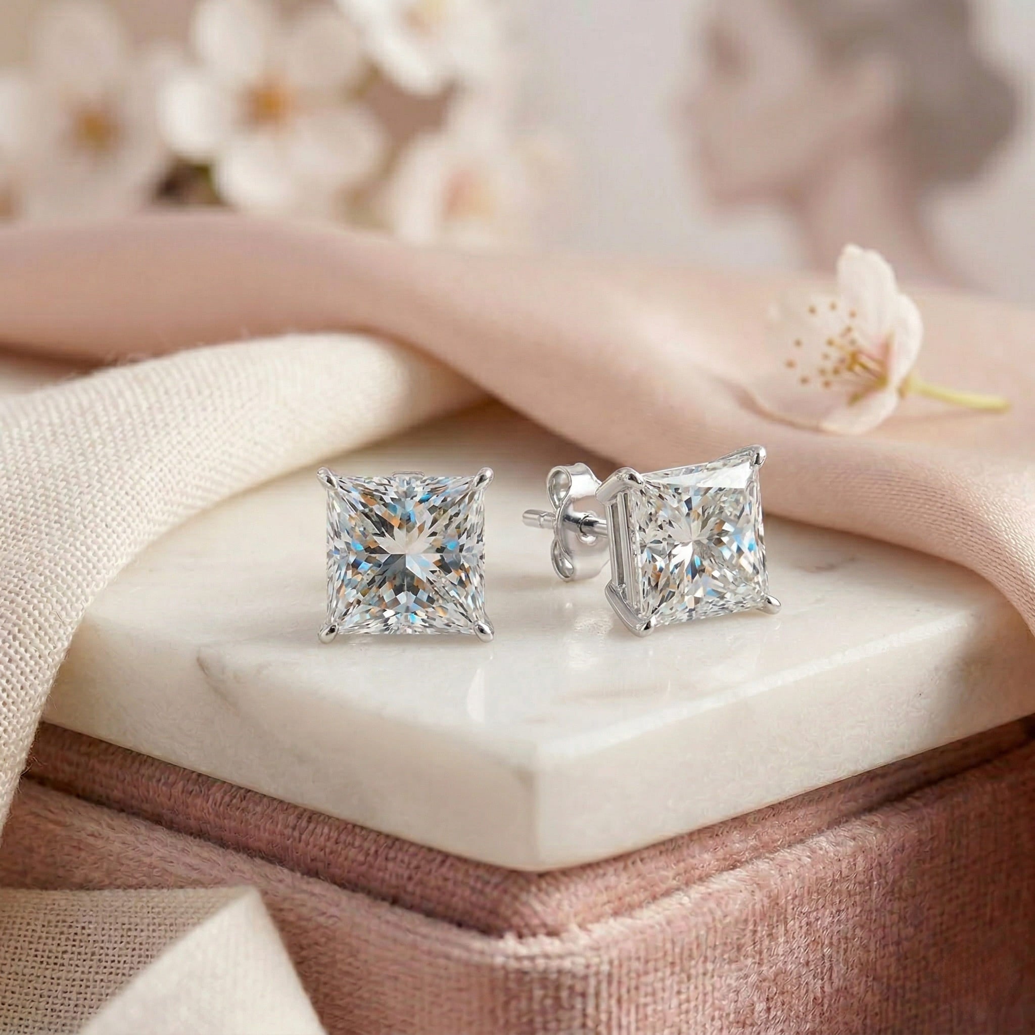 2. Diamond Stud Earrings