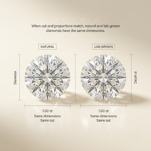 Do Lab-Grown Diamonds Differ in Size?
