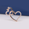 Load image into Gallery viewer, Double-Heart-Diamond-Pendant-In-14K-Rose-Gold-FDHPD328NW