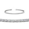 Load image into Gallery viewer, Emerald-Cut-East-West-Tennis-Bracelet-In-White-Gold-FDBRC10220ANGLE2-NL-WG