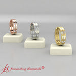 Load image into Gallery viewer, Enamel_Diamond_Heart_Wedding_Bands-FD11100R
