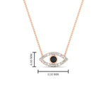 Load image into Gallery viewer, Evil-Eye-black-diamond-stacking-necklace-in-FDPD11077GBLACK-NL-RG
