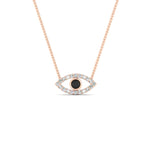 Load image into Gallery viewer, Evil-Eye-black-diamond-stacking-necklace-in-FDPD11077GBLACK-NL-RG
