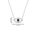 Load image into Gallery viewer, Evil-Eye-black-diamond-stacking-necklace-in-FDPD11077GBLACK-NL-WG
