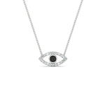 Load image into Gallery viewer, Evil-Eye-black-diamond-stacking-necklace-in-FDPD11077GBLACK-NL-WG
