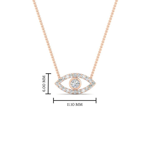 Evil-Eye-diamond-stacking-necklace-for-women's-in-rose-gold-FDPD11077ANGLE1-NL-RG-HW