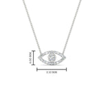Load image into Gallery viewer, Evil-Eye-diamond-stacking-necklace-in-FDPD11077-NL-WG
