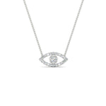Load image into Gallery viewer, Evil-Eye-diamond-stacking-necklace-in-FDPD11077-NL-WG
