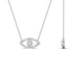 Load image into Gallery viewer, Evil-Eye-diamond-stacking-necklace-in-FDPD11077-NL-WG

