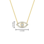 Load image into Gallery viewer, Evil-Eye-diamond-stacking-necklace-in-FDPD11077-NL-YG
