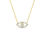 Load image into Gallery viewer, Evil-Eye-diamond-stacking-necklace-in-FDPD11077-NL-YG
