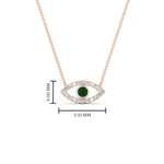 Load image into Gallery viewer, Evil-Eye-emerald-stacking-necklace-in-FDPD11077GEMGR-NL-RG
