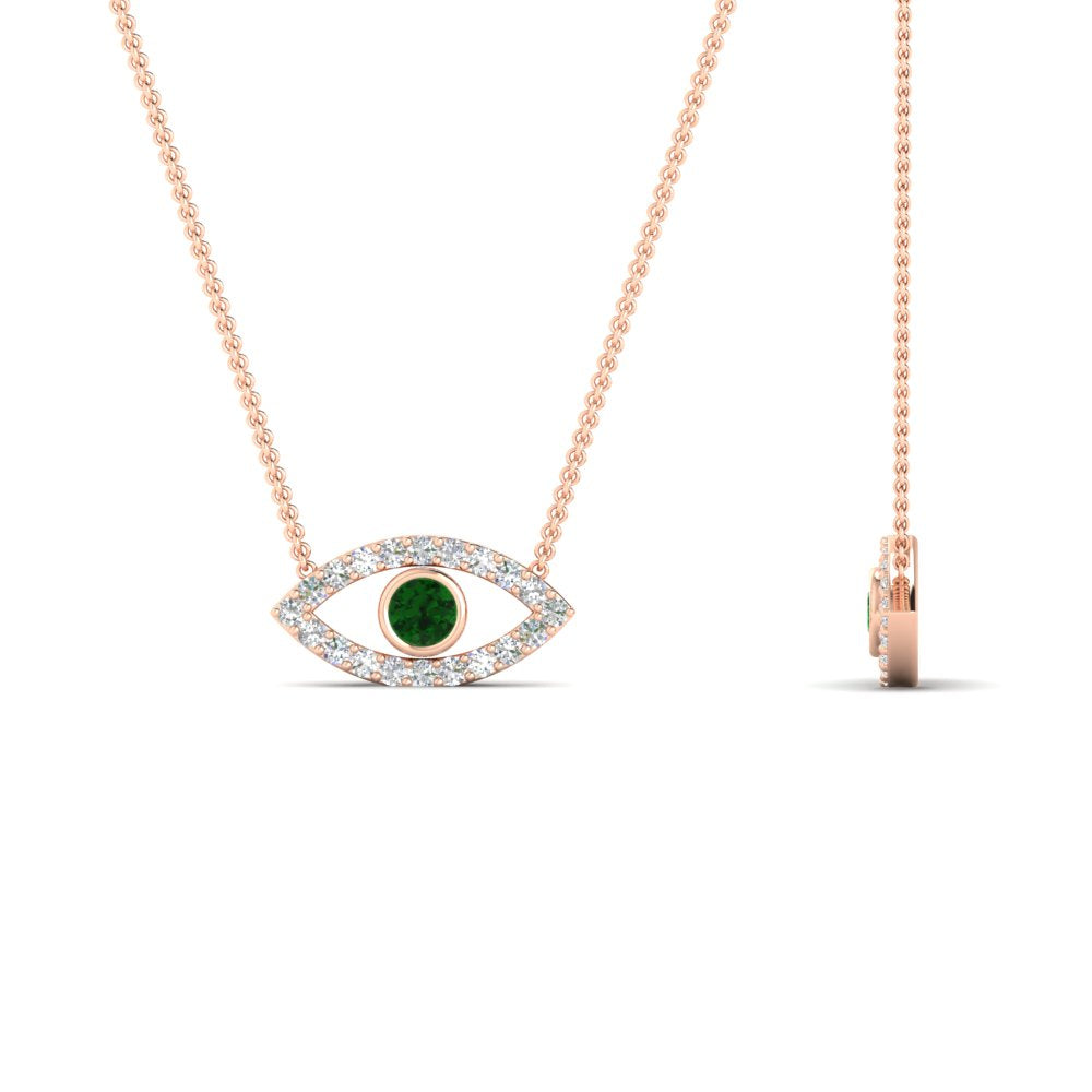 Evil-Eye-emerald-stacking-necklace-in-FDPD11077GEMGR-NL-RG