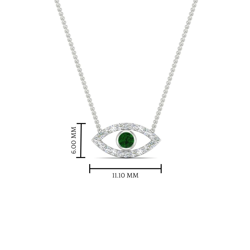 Evil-Eye-emerald-stacking-necklace-in-FDPD11077GEMGR-NL-WG
