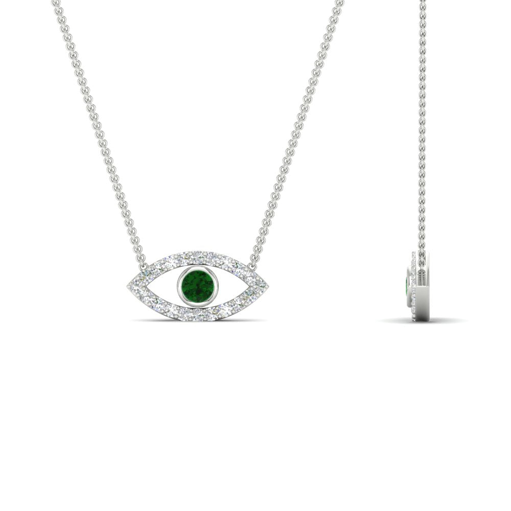 Evil-Eye-emerald-stacking-necklace-in-FDPD11077GEMGR-NL-WG