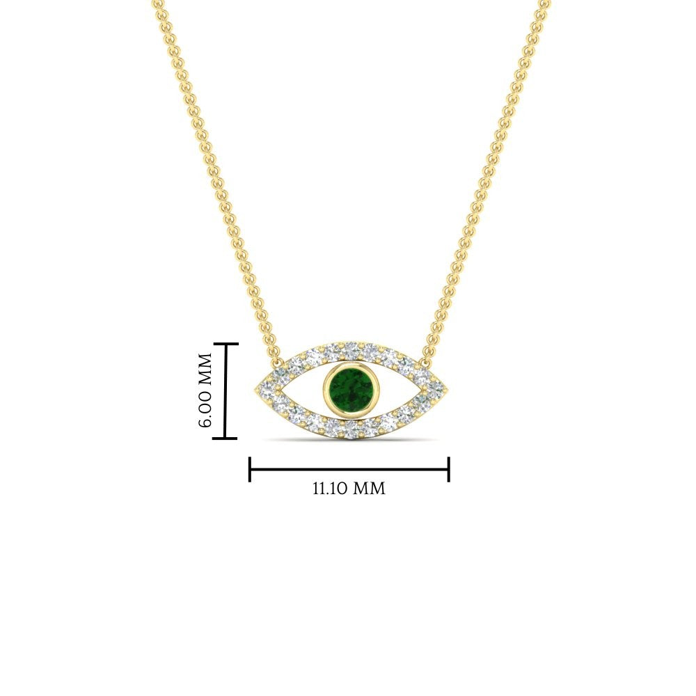 Evil-Eye-emerald-stacking-necklace-in-FDPD11077GEMGR-NL-YG