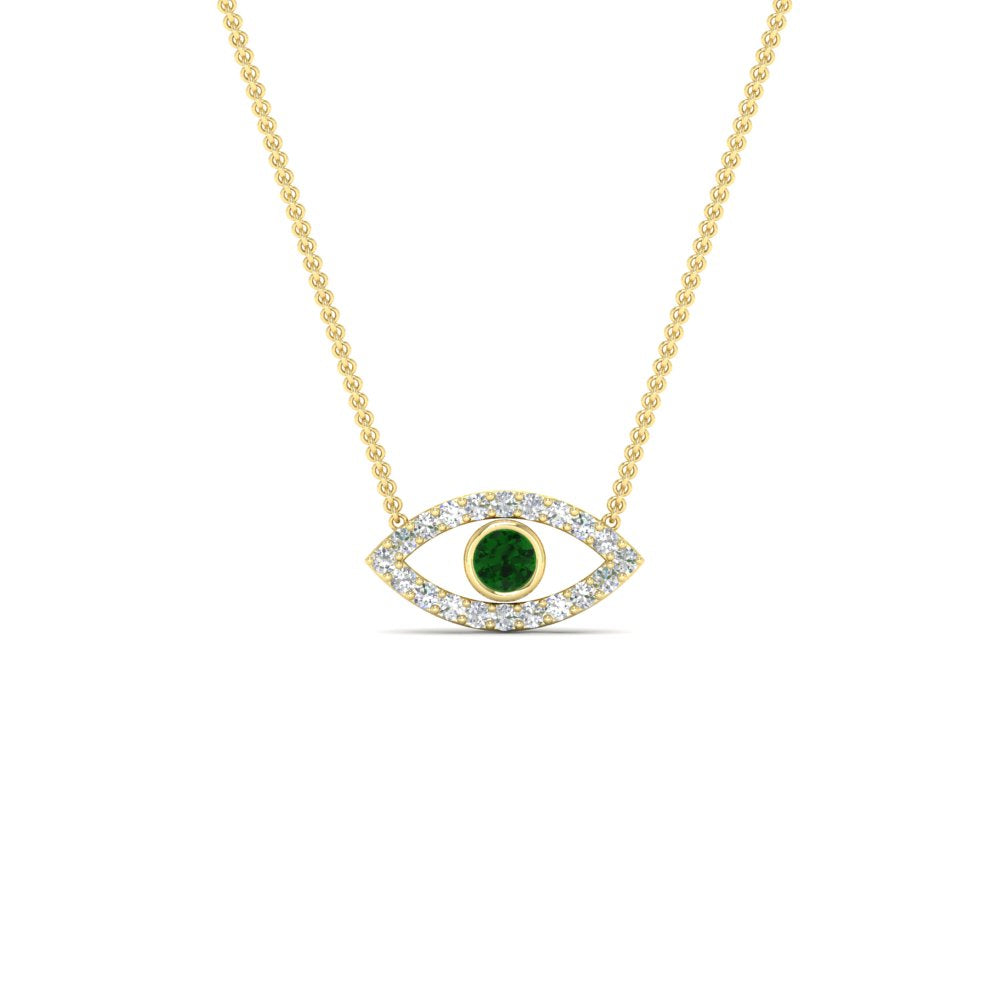 Evil-Eye-emerald-stacking-necklace-in-FDPD11077GEMGR-NL-YG
