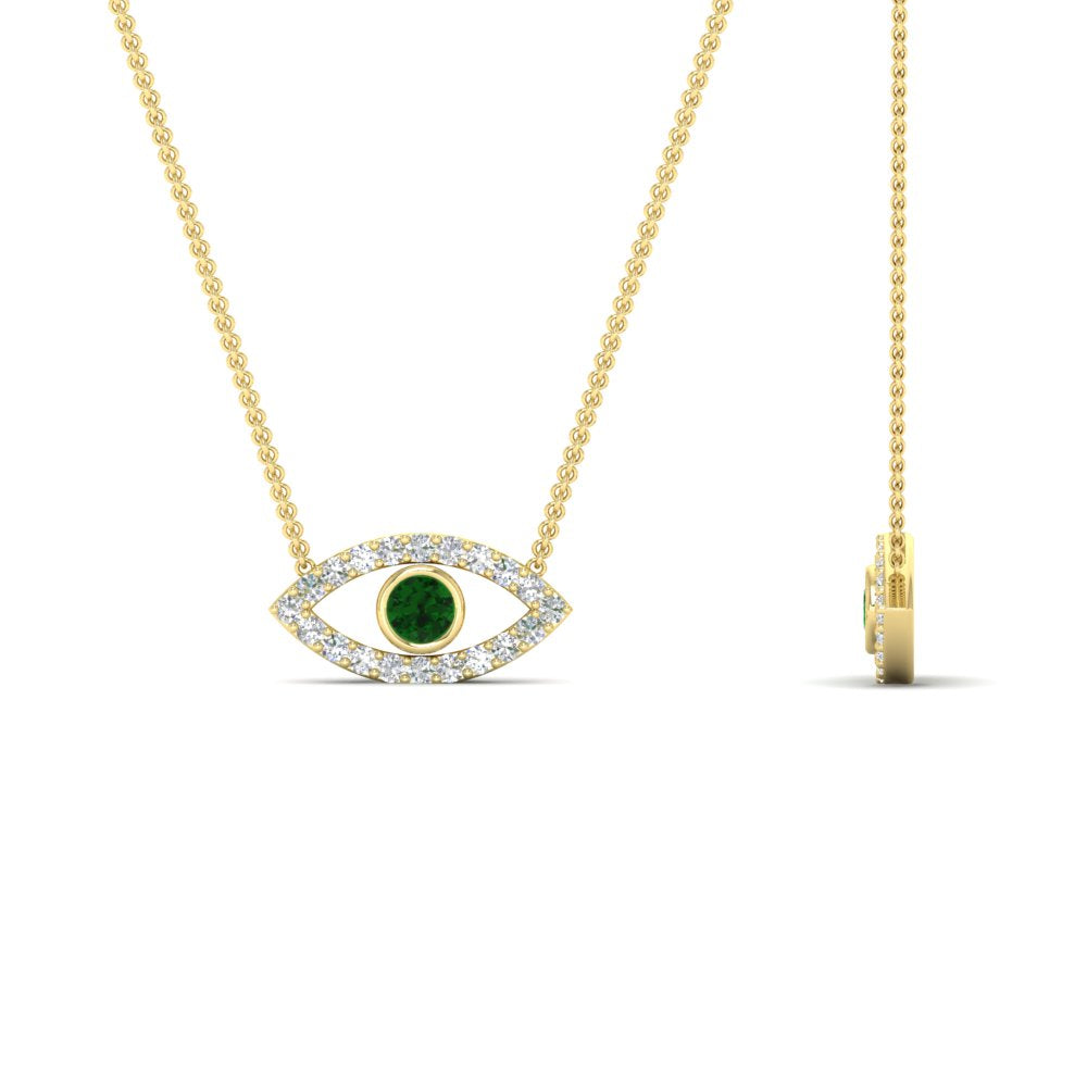 Evil-Eye-emerald-stacking-necklace-in-FDPD11077GEMGR-NL-YG
