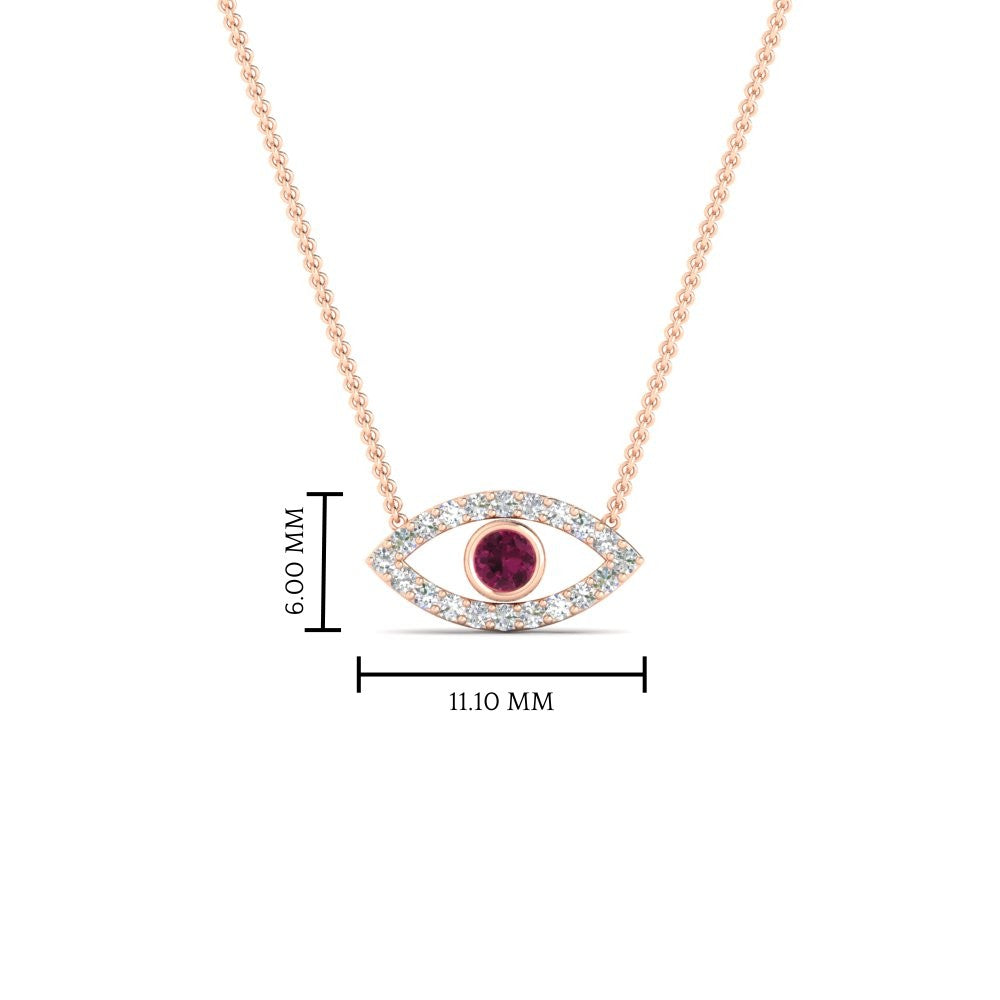 Evil-Eye-pink-sapphire-stacking-necklace-in-FDPD11077GSADRPI-NL-RG