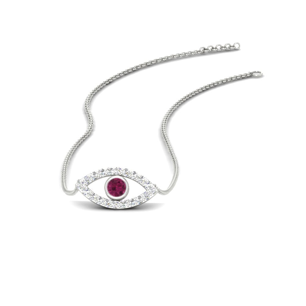 Evil-Eye-pink-sapphire-stacking-necklace-in-FDPD11077GSADRPI-NL-WG