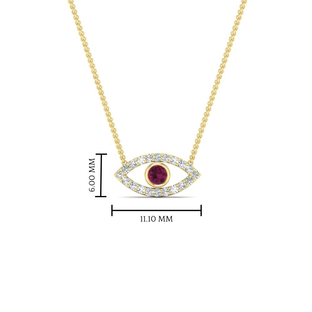 Evil-Eye-pink-sapphire-stacking-necklace-in-FDPD11077GSADRPI-NL-YG