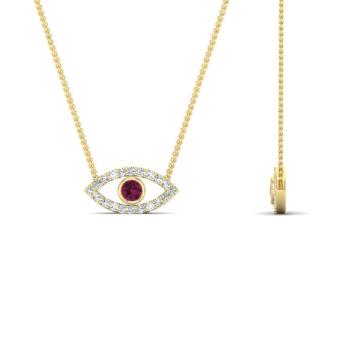 Evil-Eye-pink-sapphire-stacking-necklace-in-FDPD11077GSADRPI-NL-YG